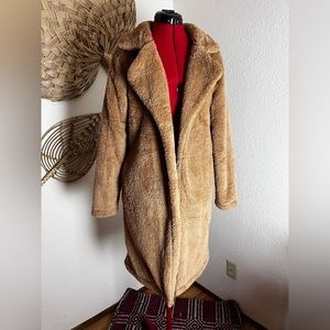 Fleece tan teddy coat